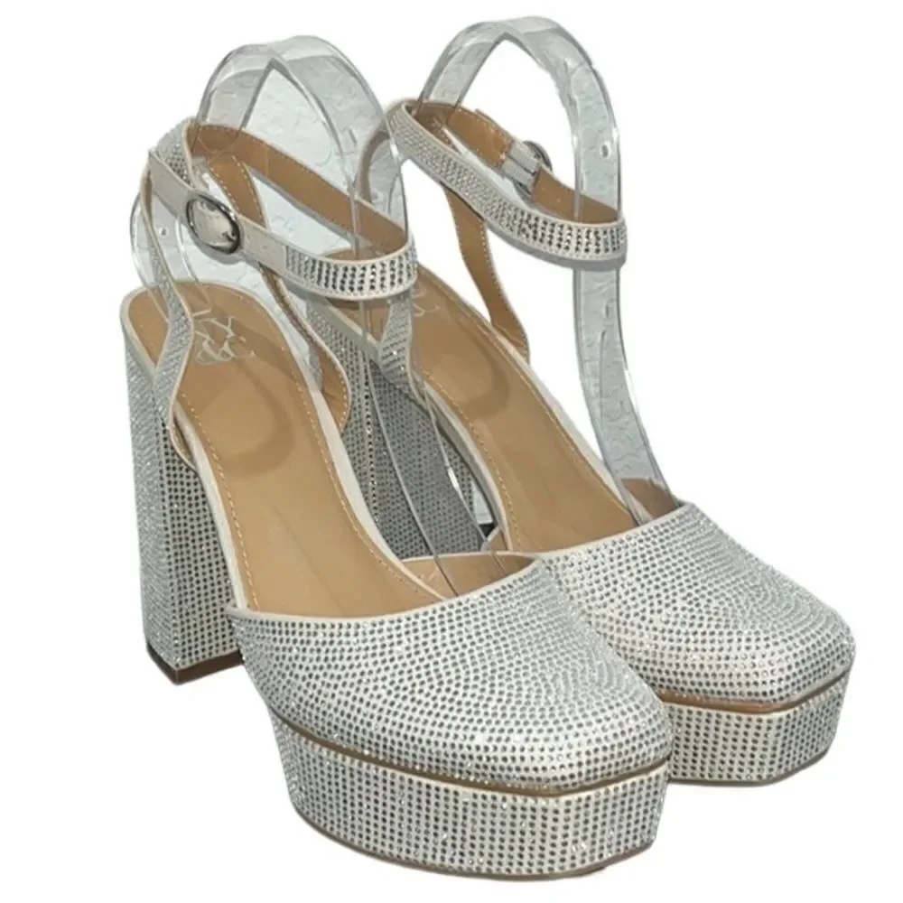 NY&Co Rhinestone Embellished Platform Heels